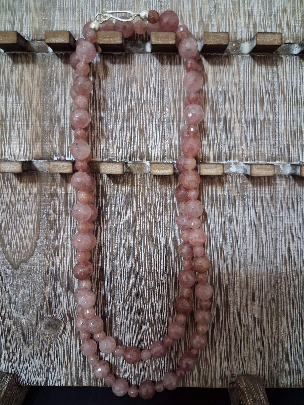 Jay King Mine Finds Rose Quartz Faceted Bead Long Necklace